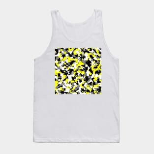 Yellow black white Camouflage Tank Top